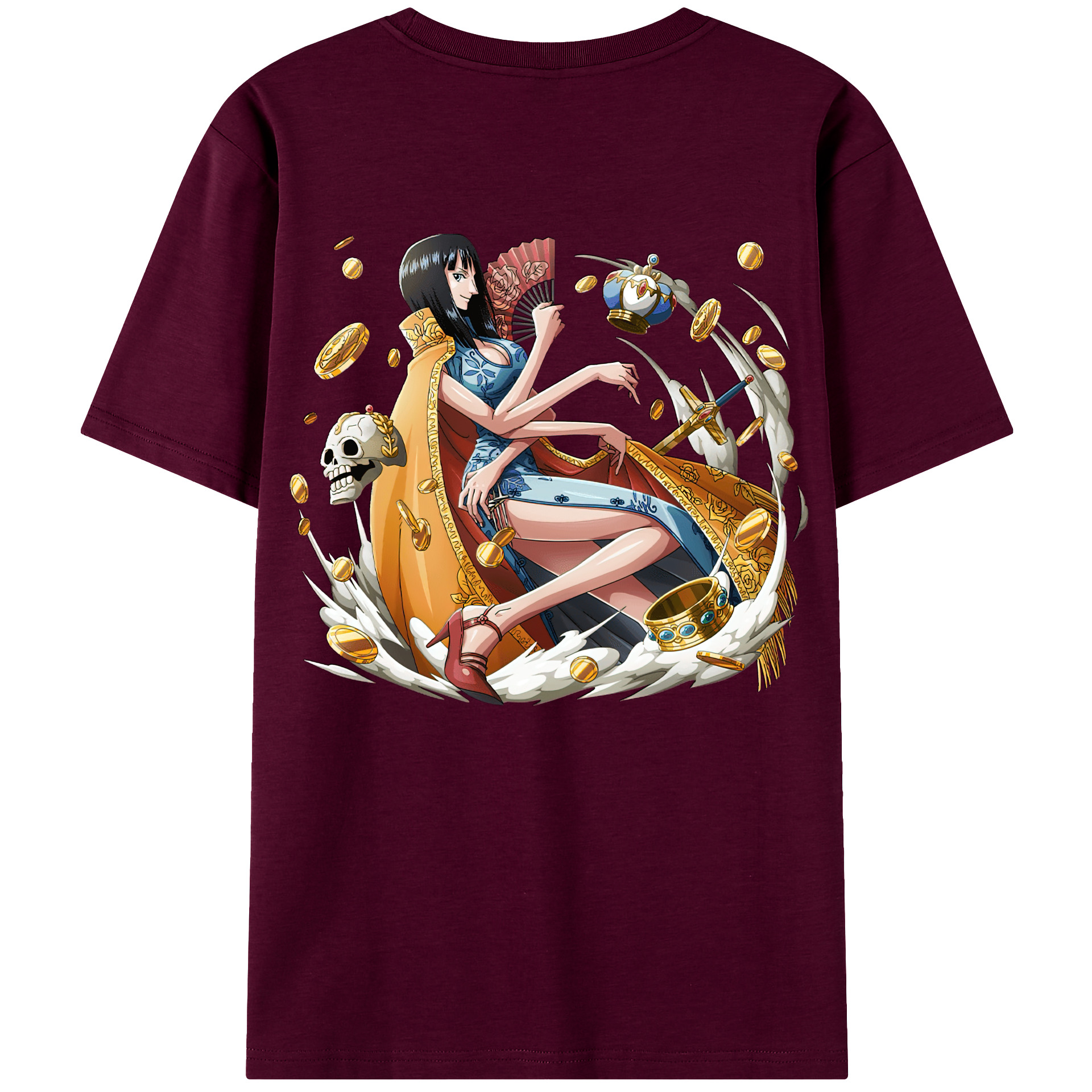 ワンピース ニコ・ロビン ONE PIECE Nico Robin レディース半袖Tシャツ(バックプリント)